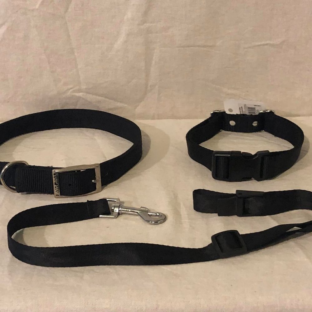 XL Top Dog Black Adjustable Buckle Dog Collar & NWT Collars